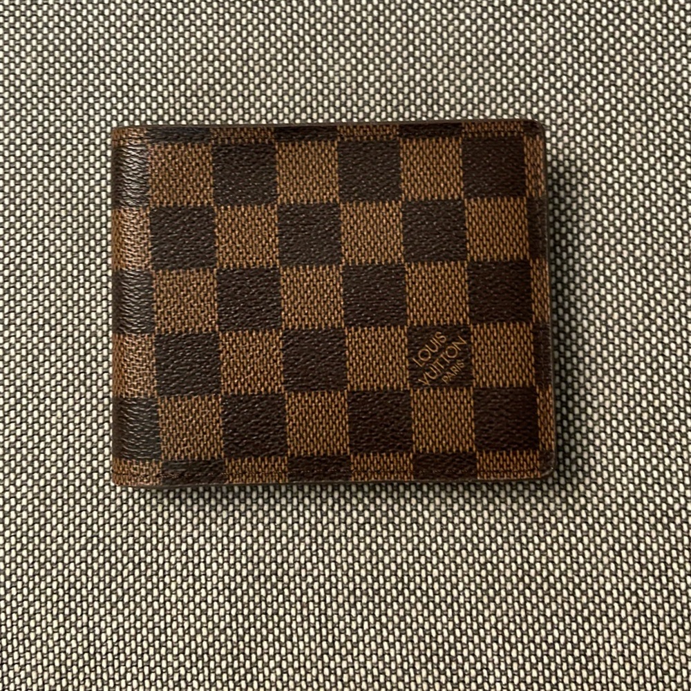 New Brown Checkered Wallet